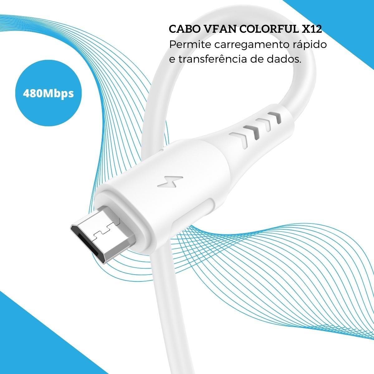 Micro Cabo De PVC,3A - 1 Metro - 10 unidades